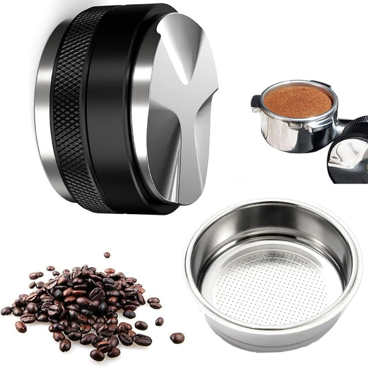 CartHome 2 Pcs Coffee Tamper Set, Coffee Machine Accessories Barista Coffee Tools Detachable Coffee Accessories for Espresso Preparation Durable and Easy to Use